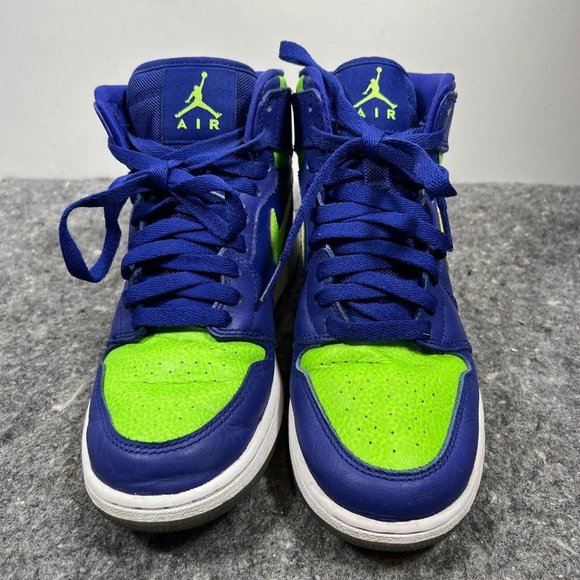 Nike Air Jordan 1 Retro High PS Kids Concord Electric Green Blue 705300-407 4.5Y - Picture 3 of 16
